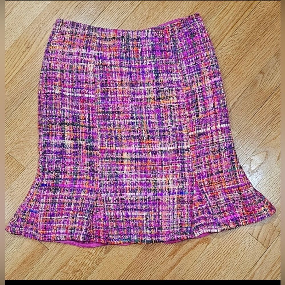 Sz 4 *Boston Proper* 💕Legally Blonde💕 Barbie-core Pink Tweed Lined Skirt